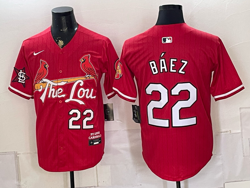 Men 2026 St.Louis Cardinals #22 Baez red Nike MLB Jersey 0823001->st.louis cardinals->MLB Jersey